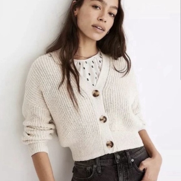 Madewell Sweaters - Madewell Greywood Crop Cardigan Sweater